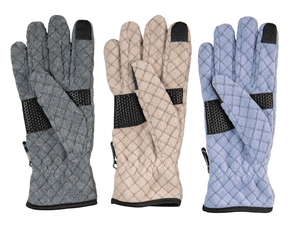 Icy Grip Ladies Diamond Pattern Fleece Glove