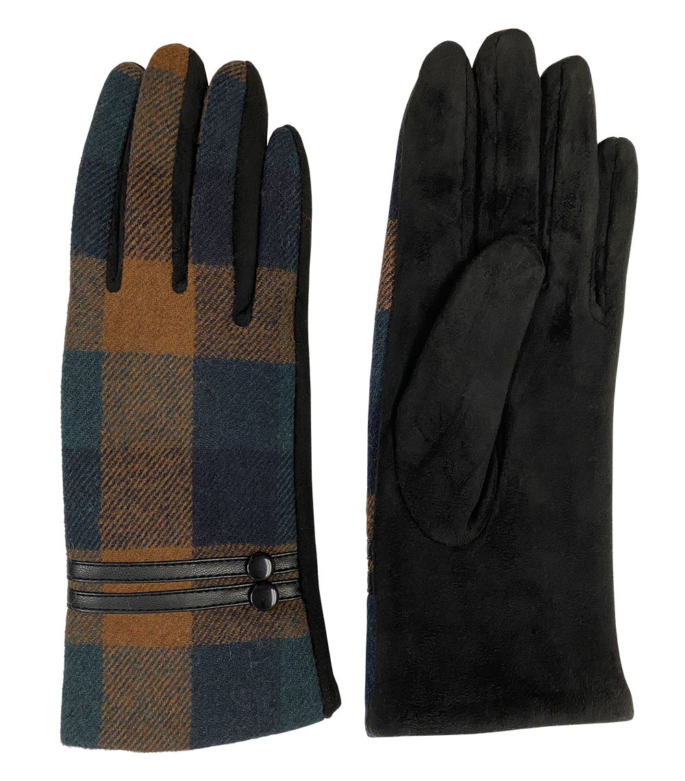 Josephine Buffalo Plaid Touch Screen Glove