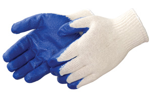 Tagged Blue Wonder Latex Coated Glove