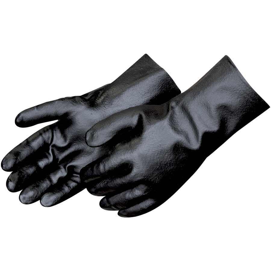 Tagged Black Coated Glove, Long Cuff