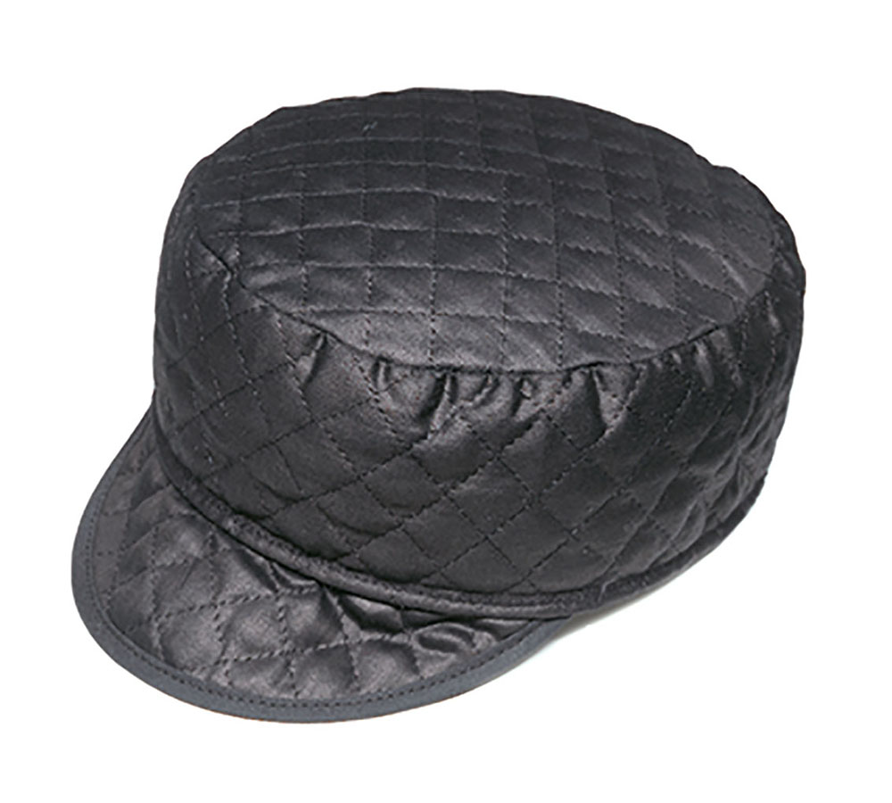 Black Quilted Welders Cap