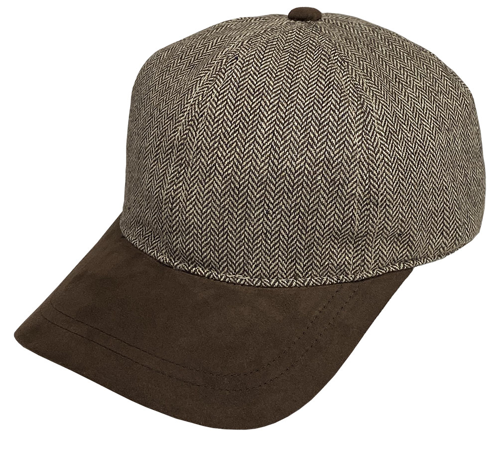 NightWatch Herringbone Cap with Suede Peak