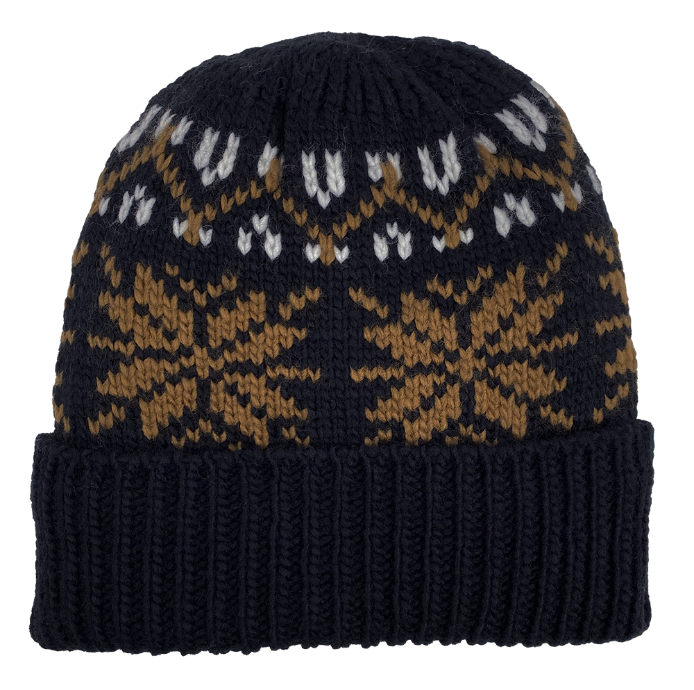 Frosted Flake Snowflake Pattern Knit Cuff Cap