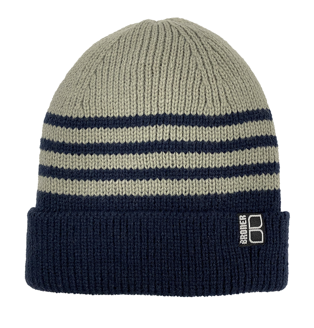 Varsity Striped Sweater Knit Cuff Cap