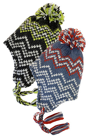 Ziggy Kids Zig Zag Knit Peruvian, 6 Black6Blue