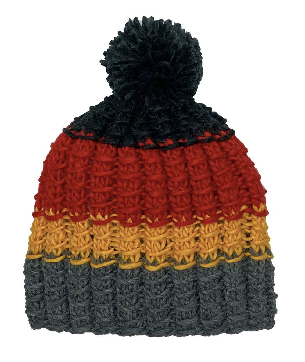 Snow Tubing Kids Color Block Loop Stitch Beanie