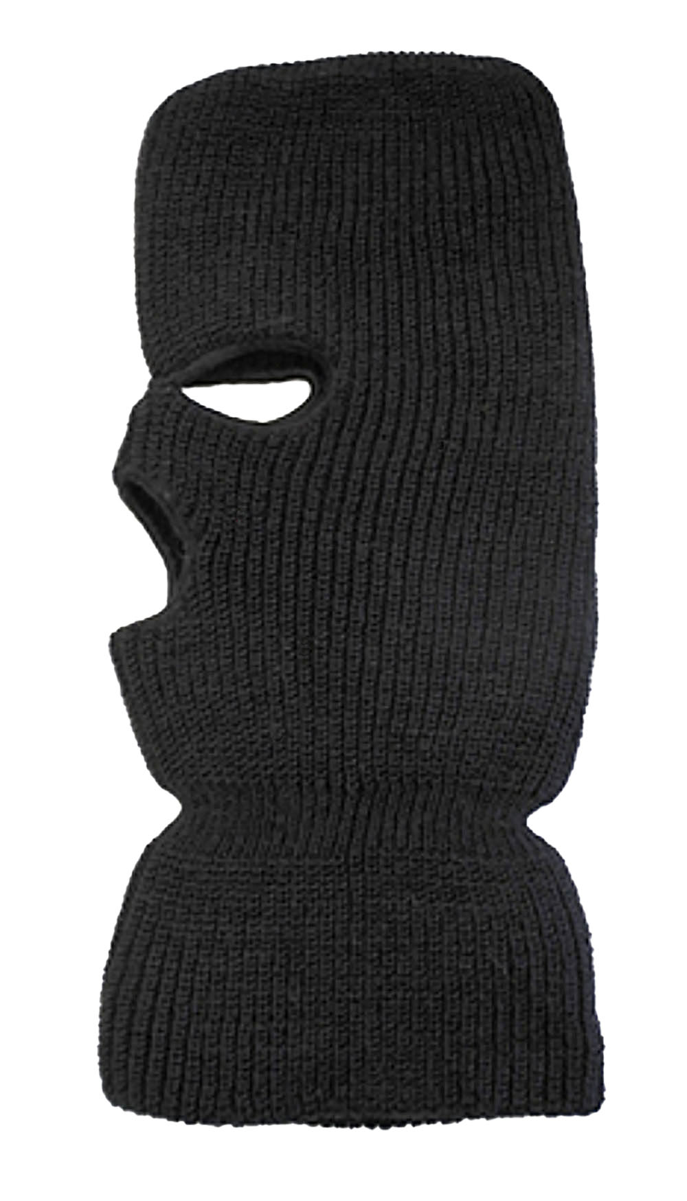 Three Hole Knit Face Mask, Black