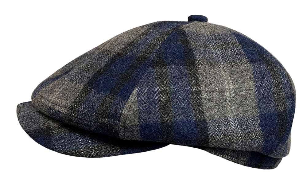 Gallagher Plaid Wool/Poly 8 Quarter Cap