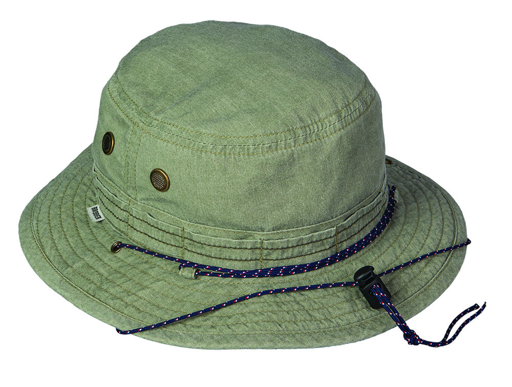 Olive Soft Cotton Bucket Hat, Chincord,M