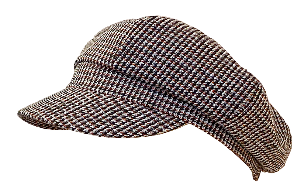 The Audrey Mini Check Cabby Cap