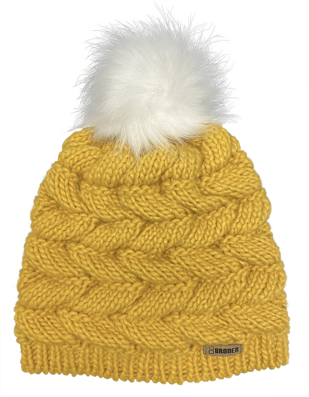 Fifi Chunky Stitch Beanie with Faux Fur Pom