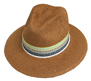 Flamenco Twisted Paper Fedora, Boho Band