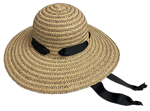 Martinique Ladies Raffia Round Crown Hat